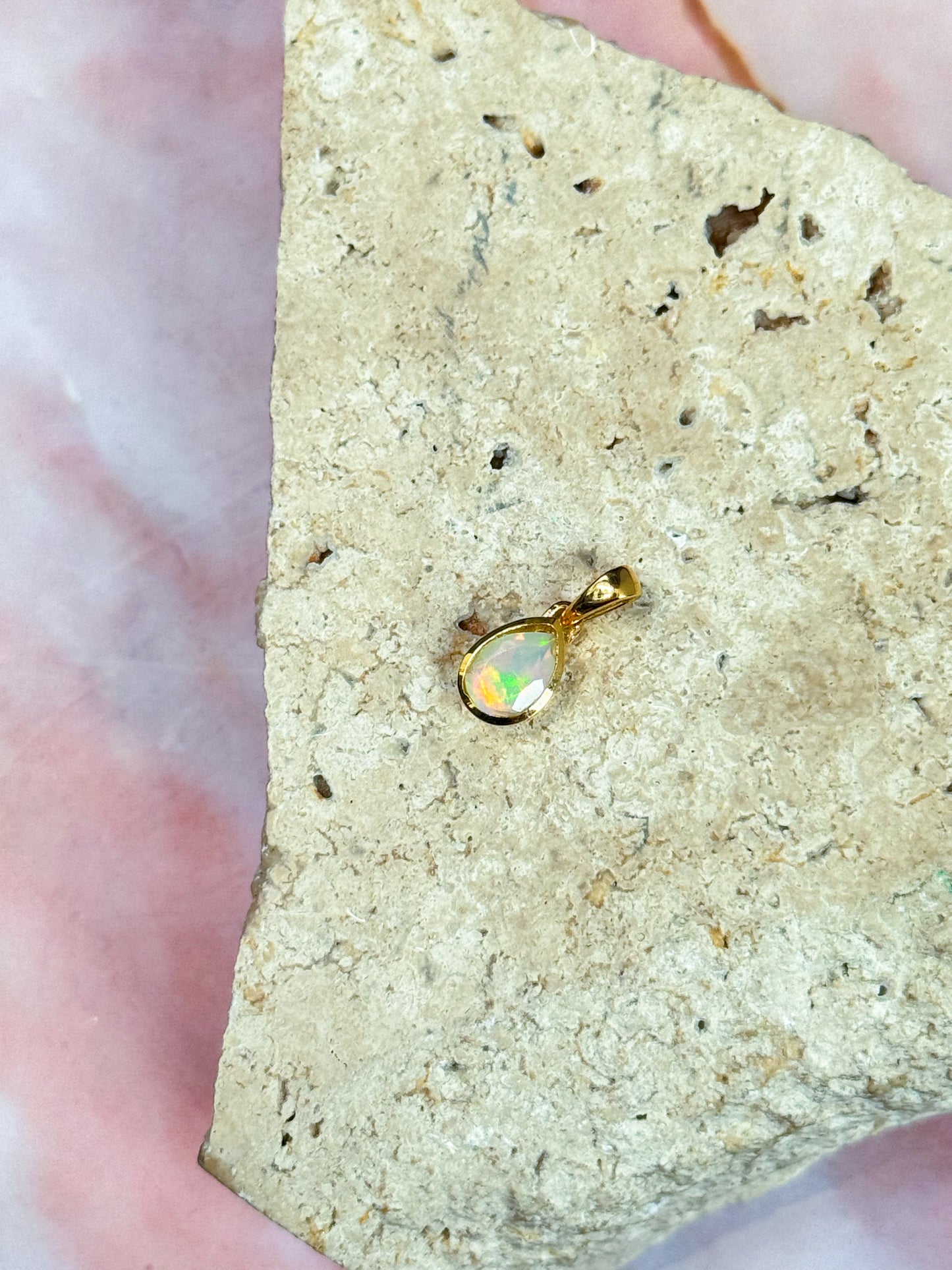 Dainty Ethiopian Opal Pendants