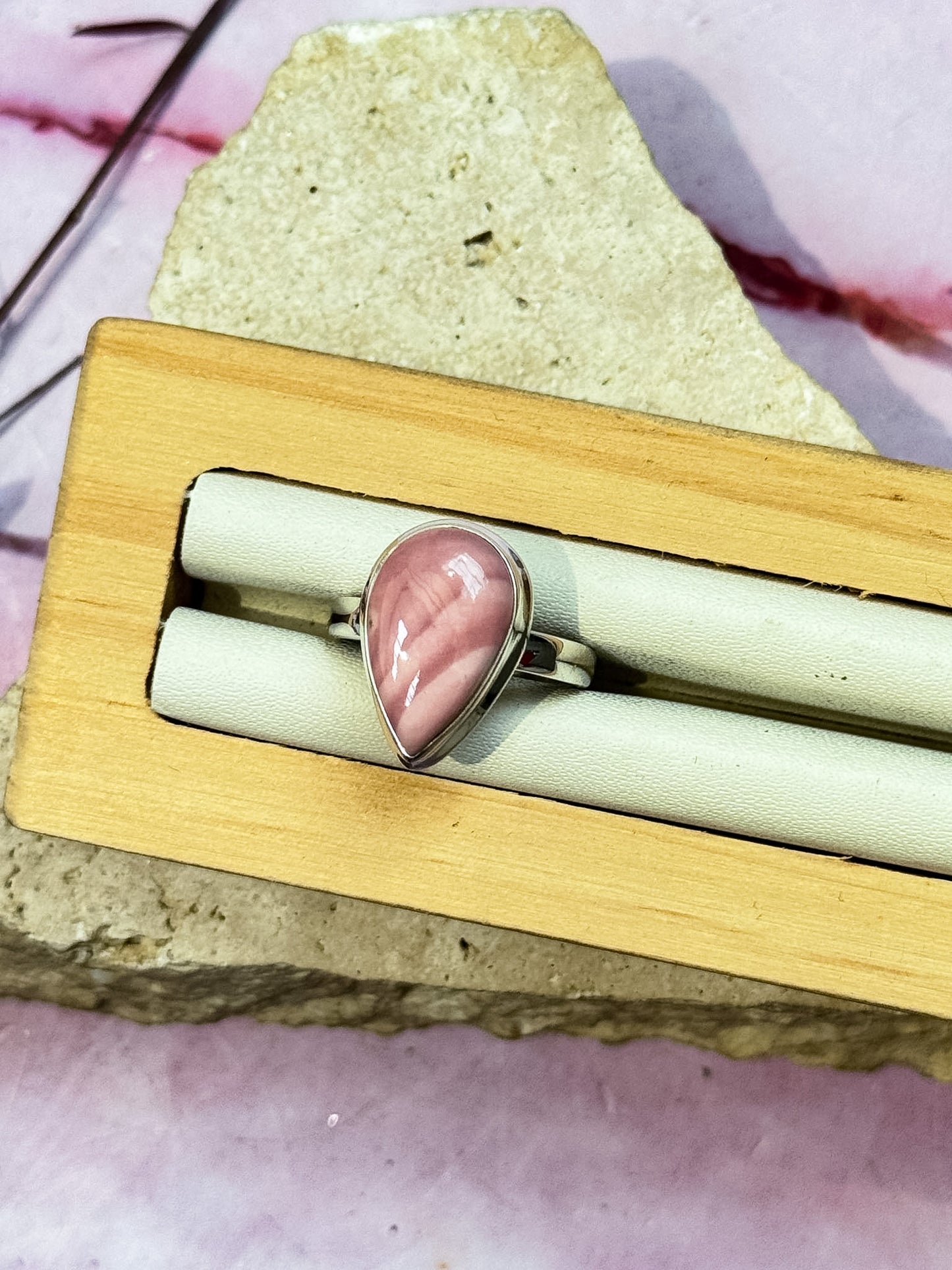 Austalian Pink Opal Rings