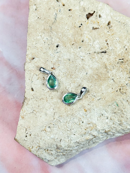 Dainty Mint Green Kyanite Pendants