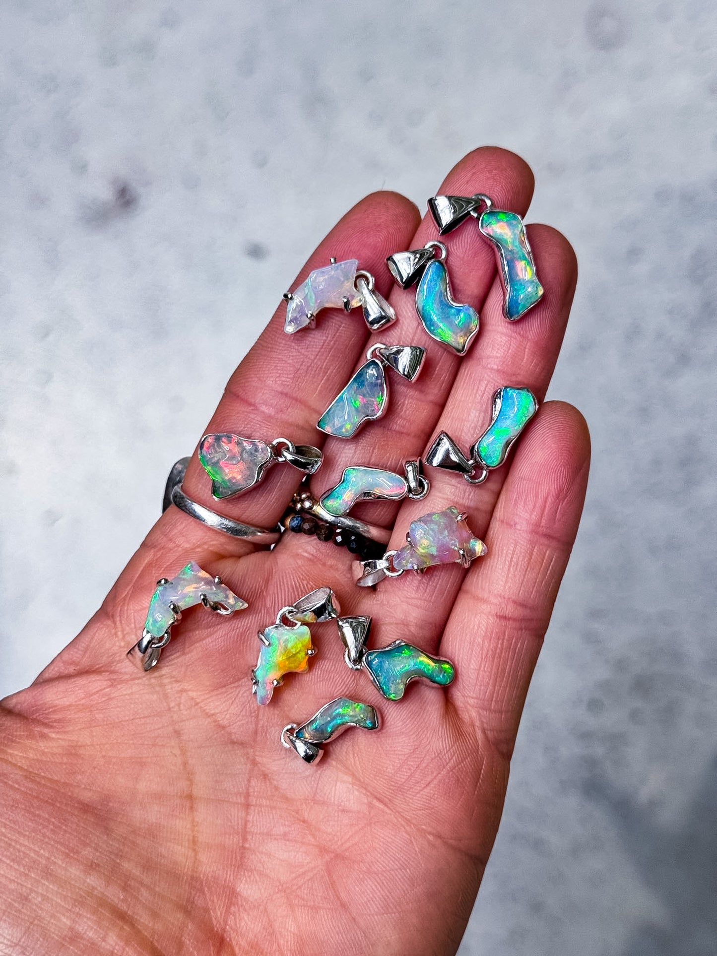 Ethiopian Opal Freeform Pendants