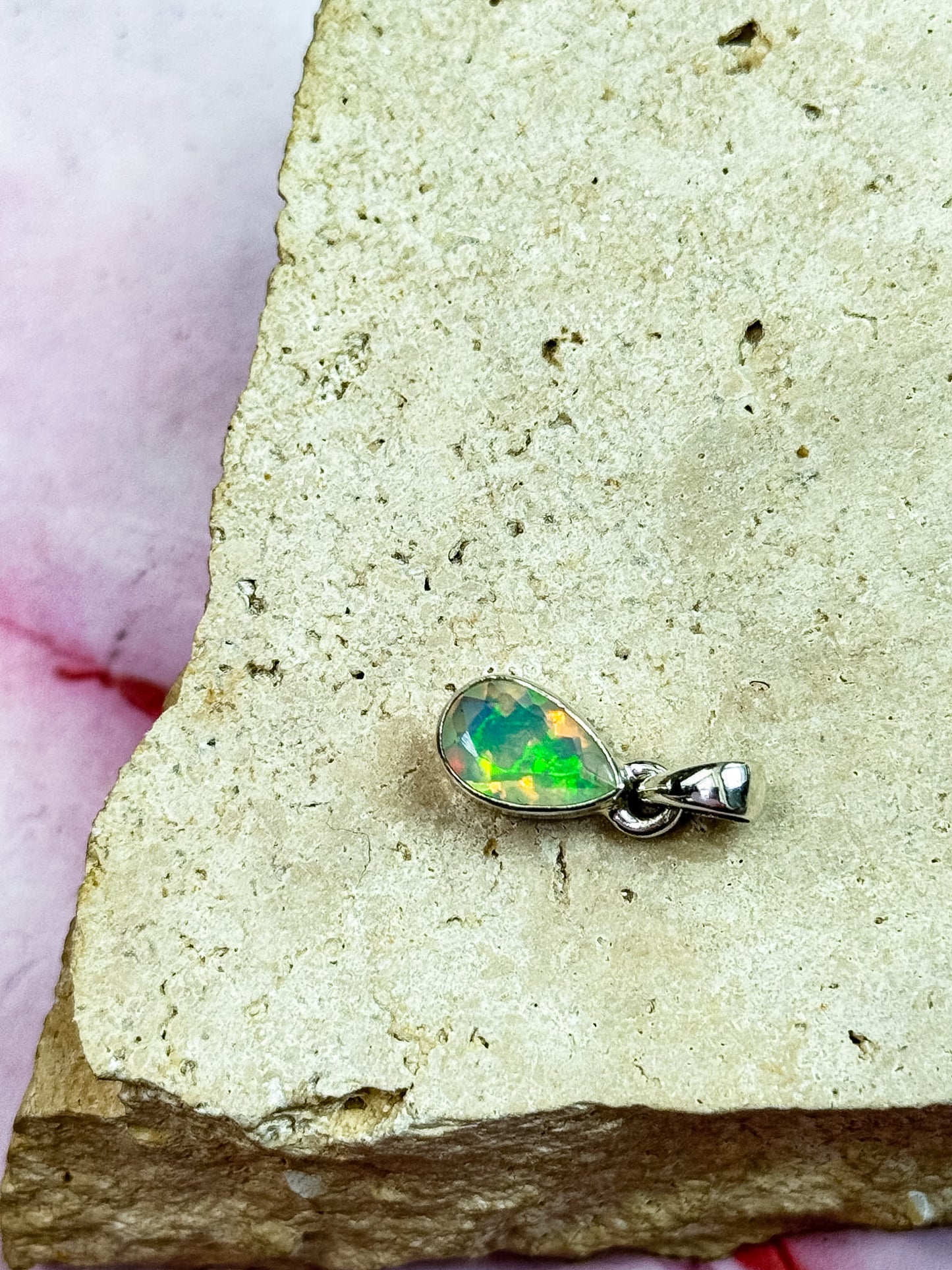Ethiopian Opal Faceted Pendants