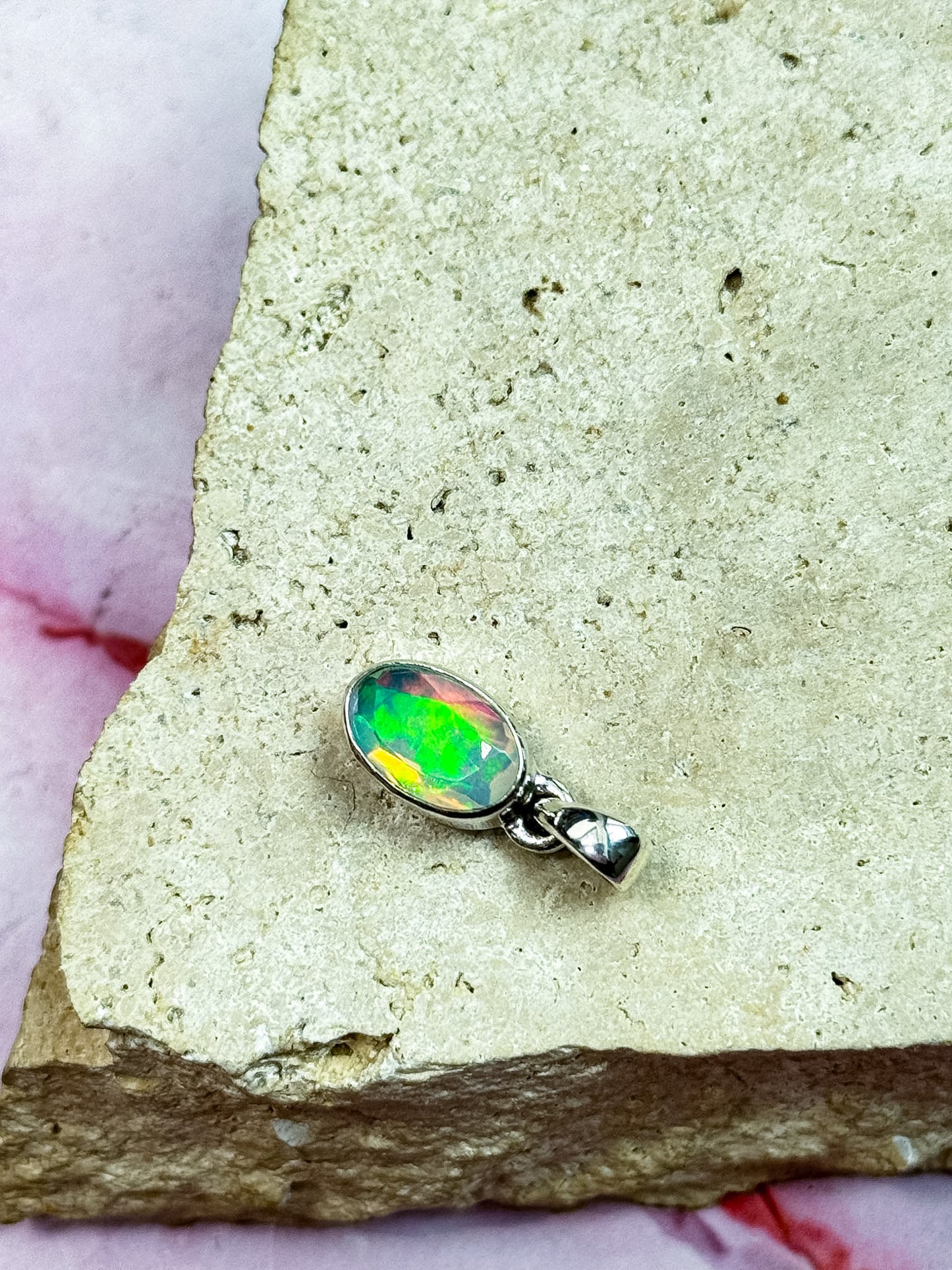 Ethiopian Opal Faceted Pendants