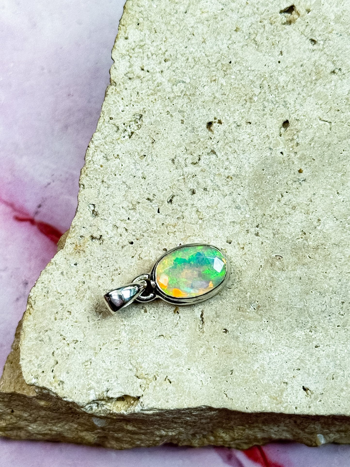 Ethiopian Opal Faceted Pendants