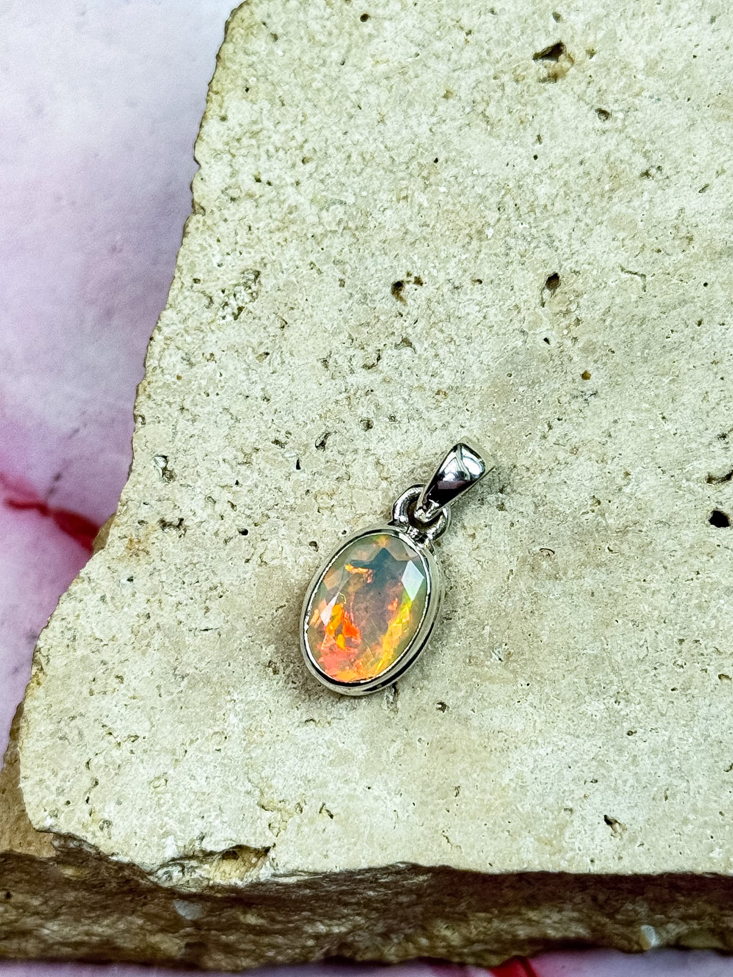 Ethiopian Opal Faceted Pendants
