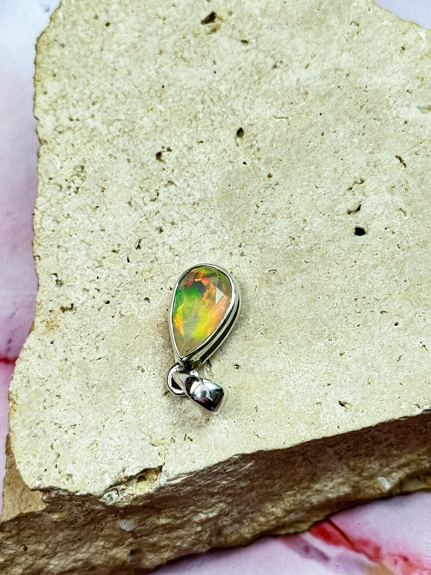 Ethiopian Opal Faceted Pendants