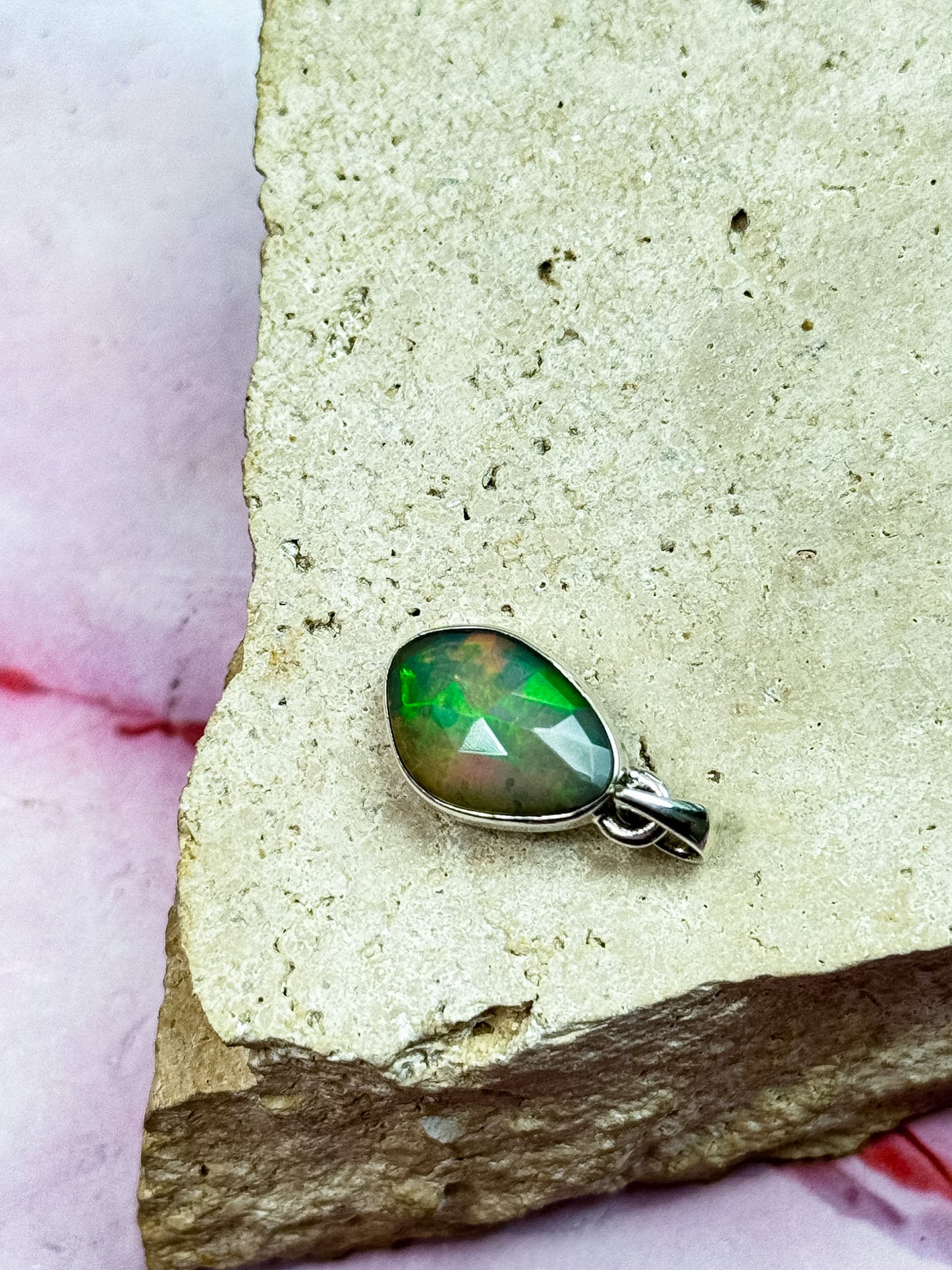 Ethiopian Opal Faceted Pendants