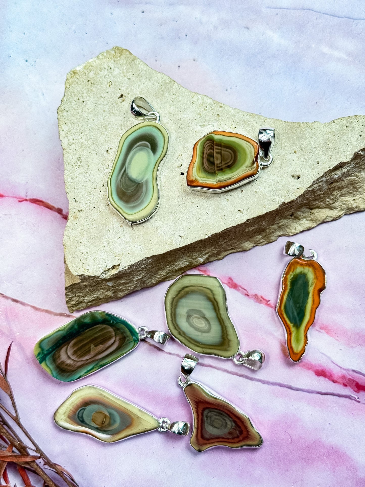 Imperial Jasper Pendants