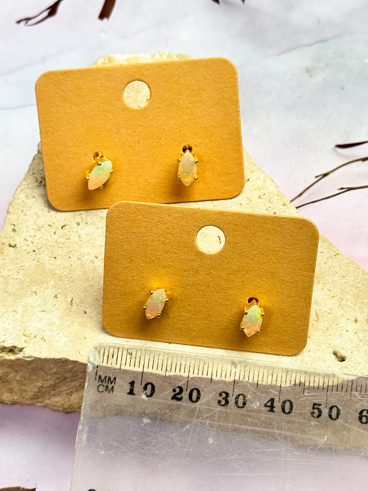 18k Gold Vermeil Ethiopian Opal Studs
