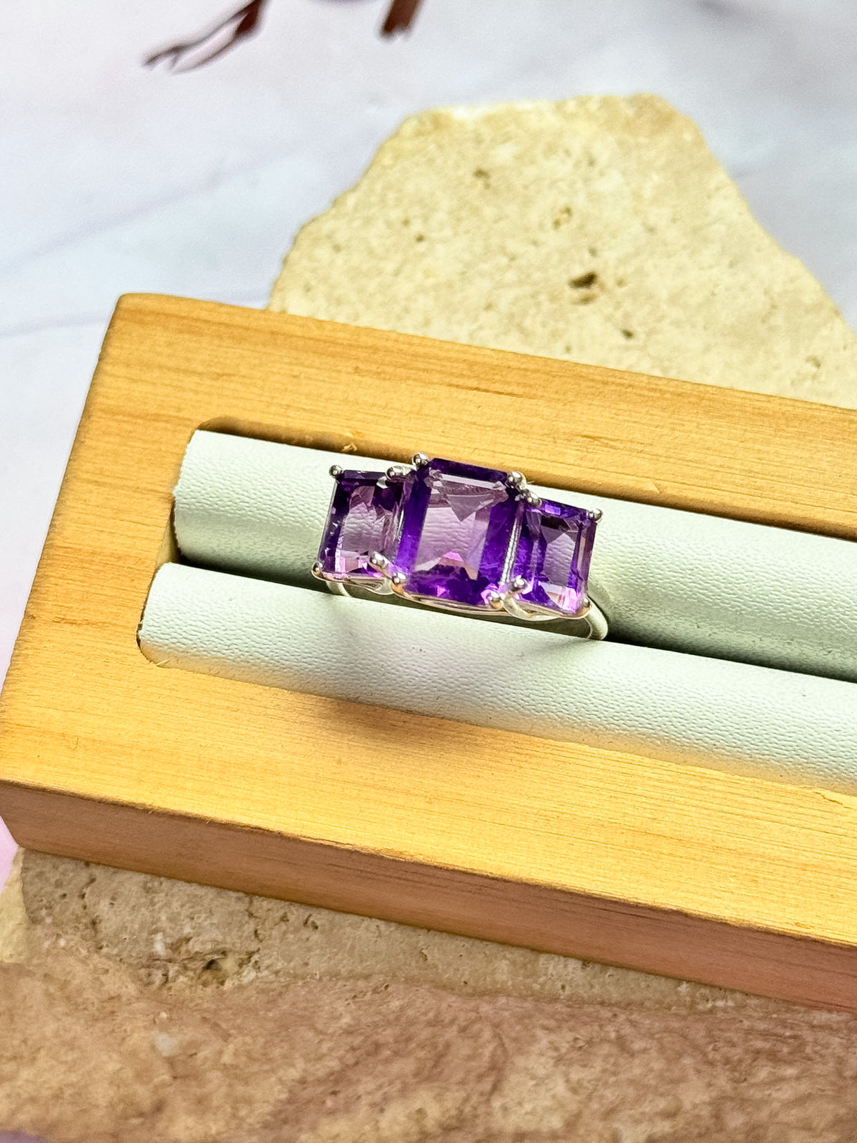 Triple Amethyst Rings