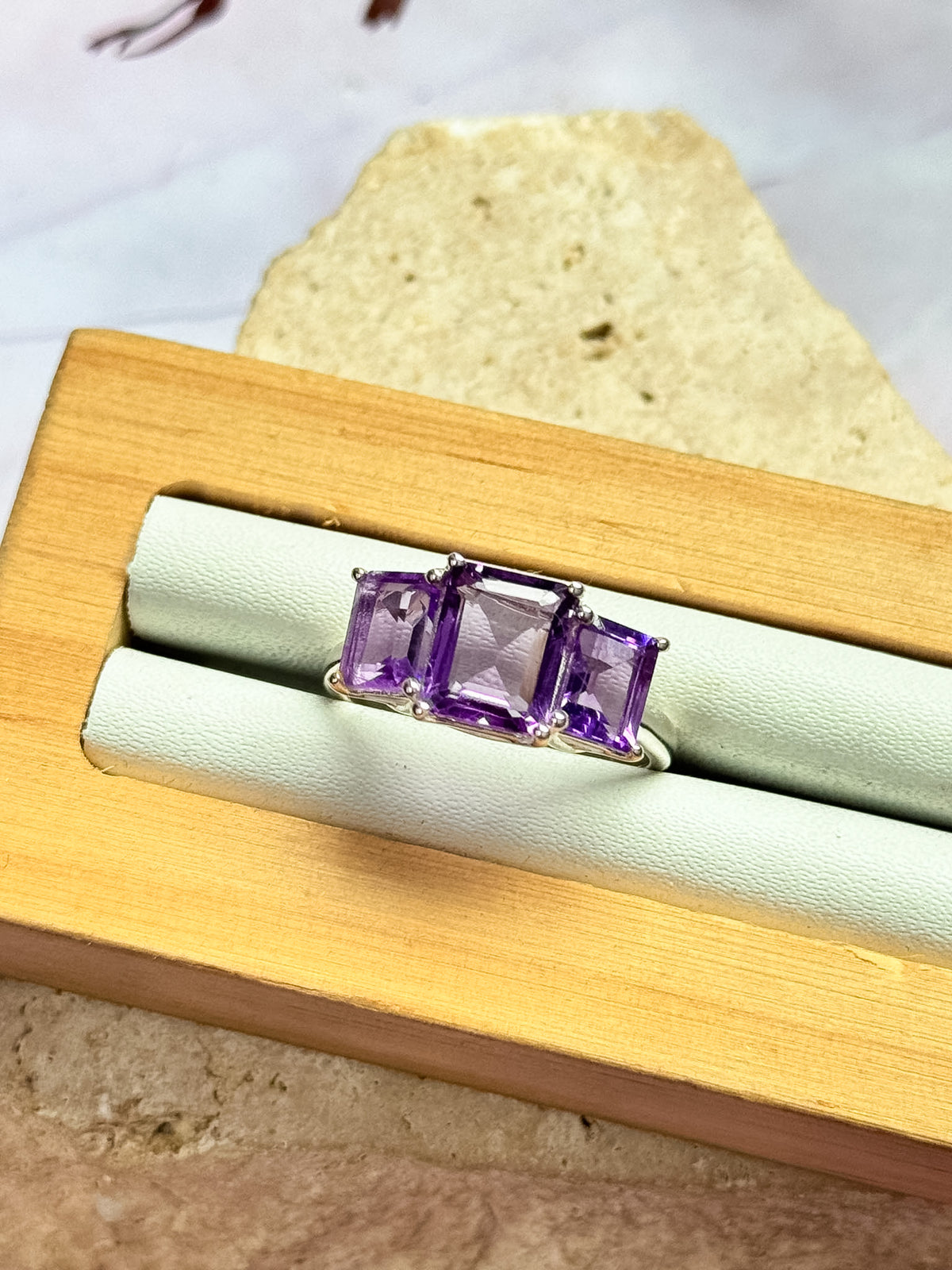 Triple Amethyst Rings