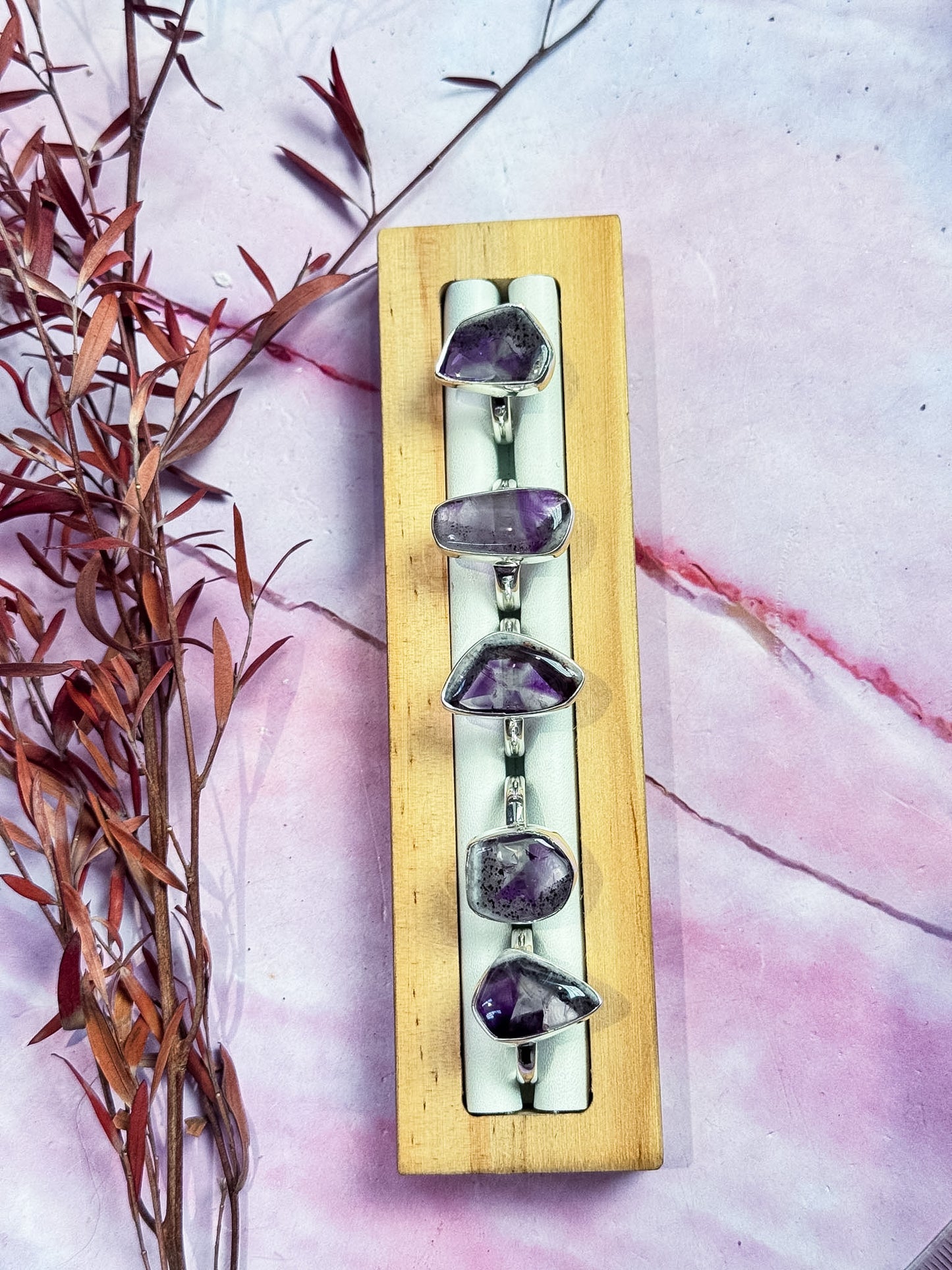 Atomic Amethyst Rings