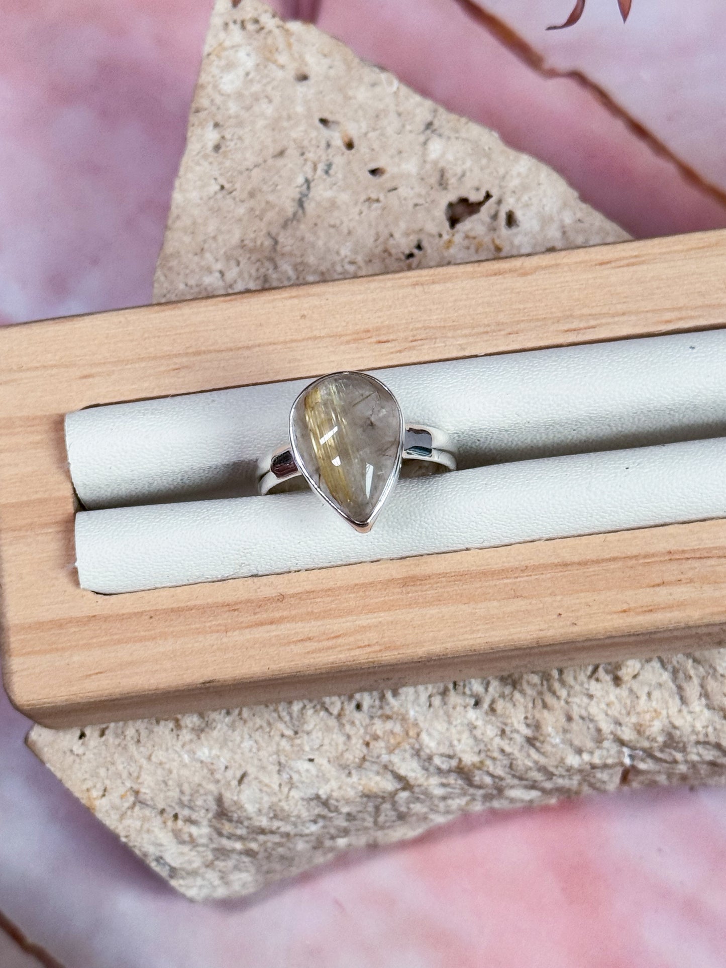 Gold Rutilated Quartz Rings