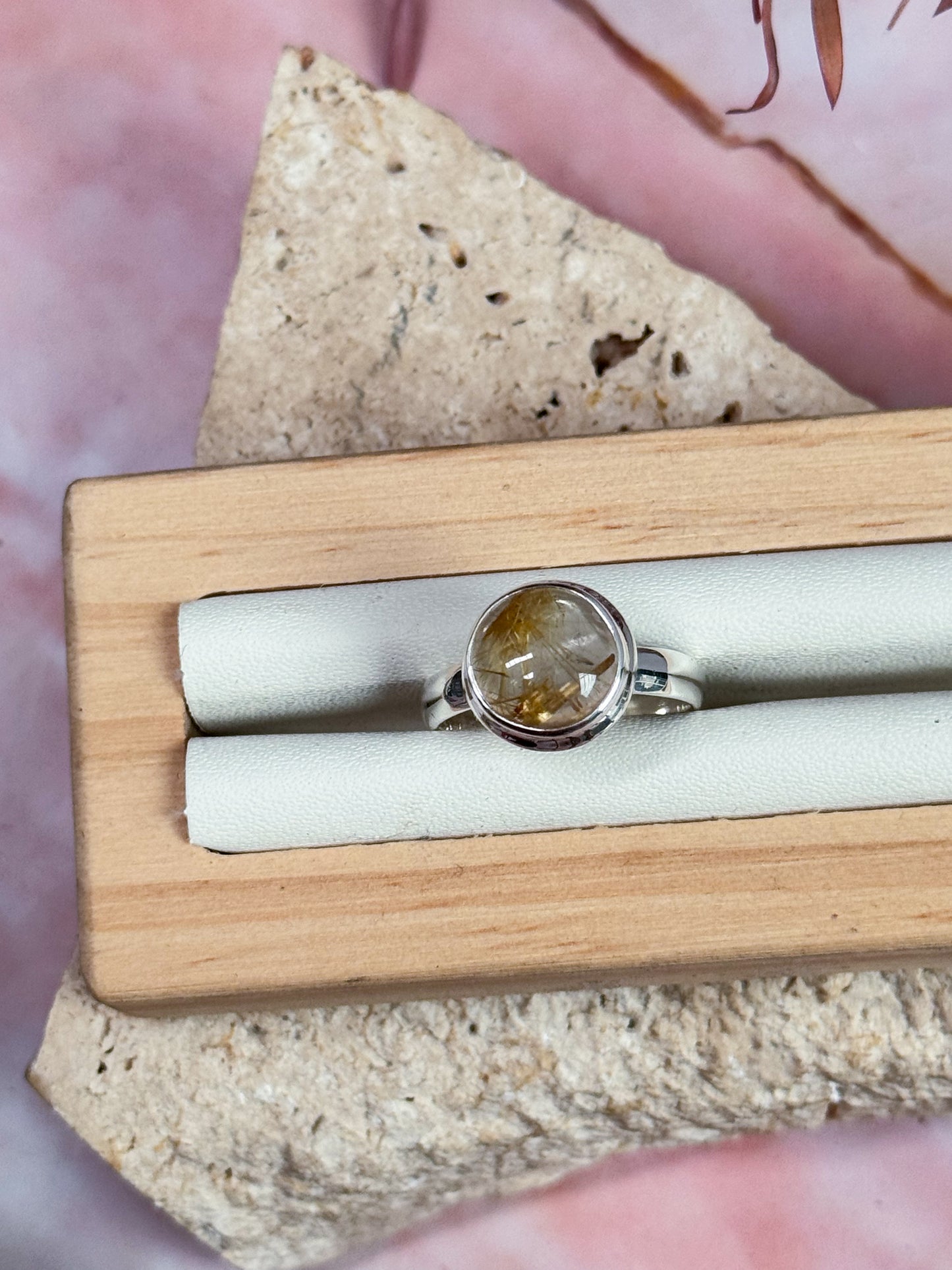 Gold Rutilated Quartz Rings