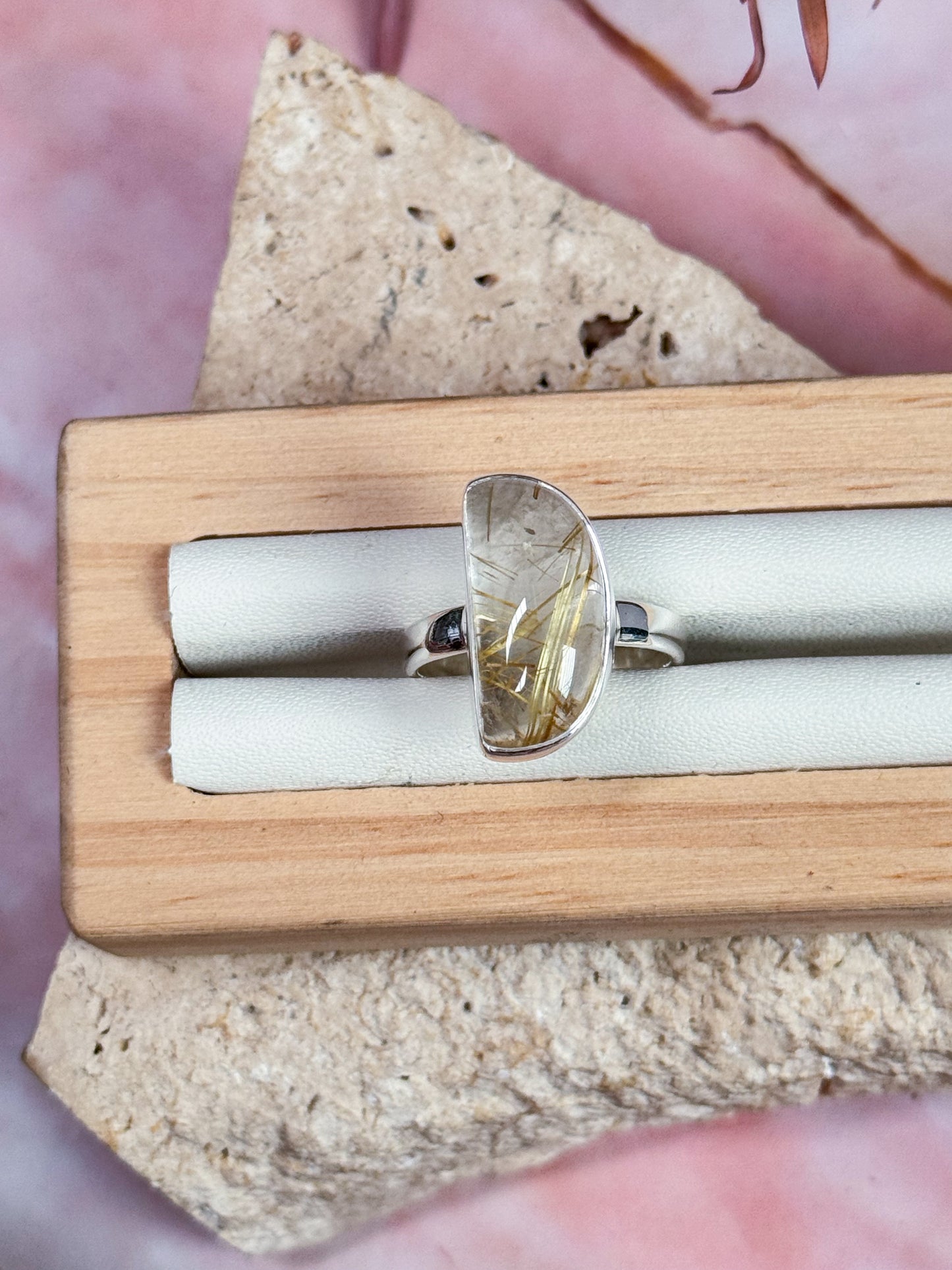 Gold Rutilated Quartz Rings