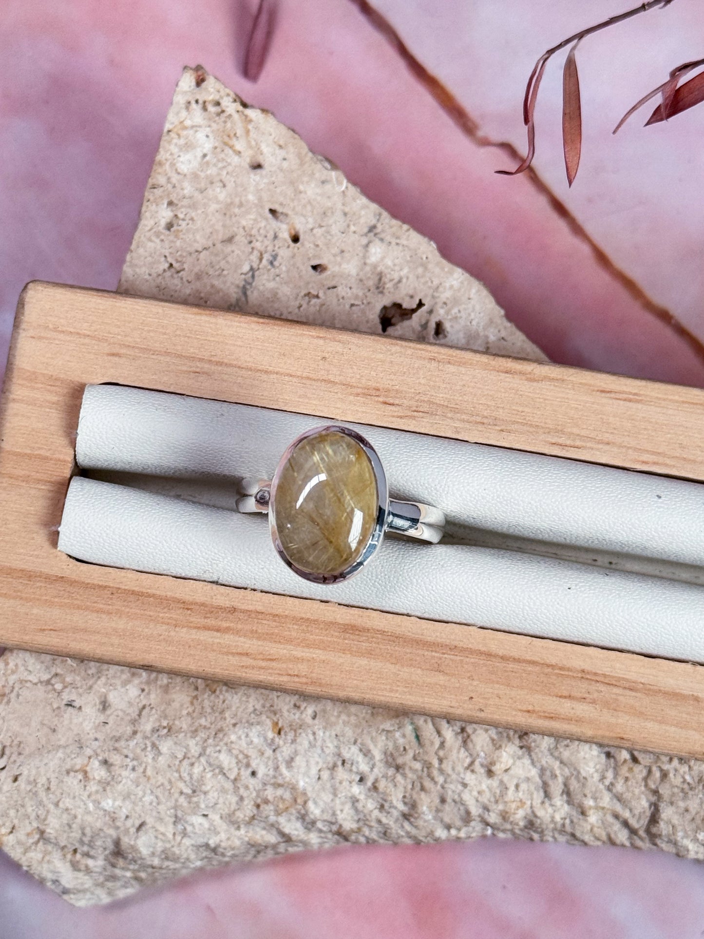 Gold Rutilated Quartz Rings