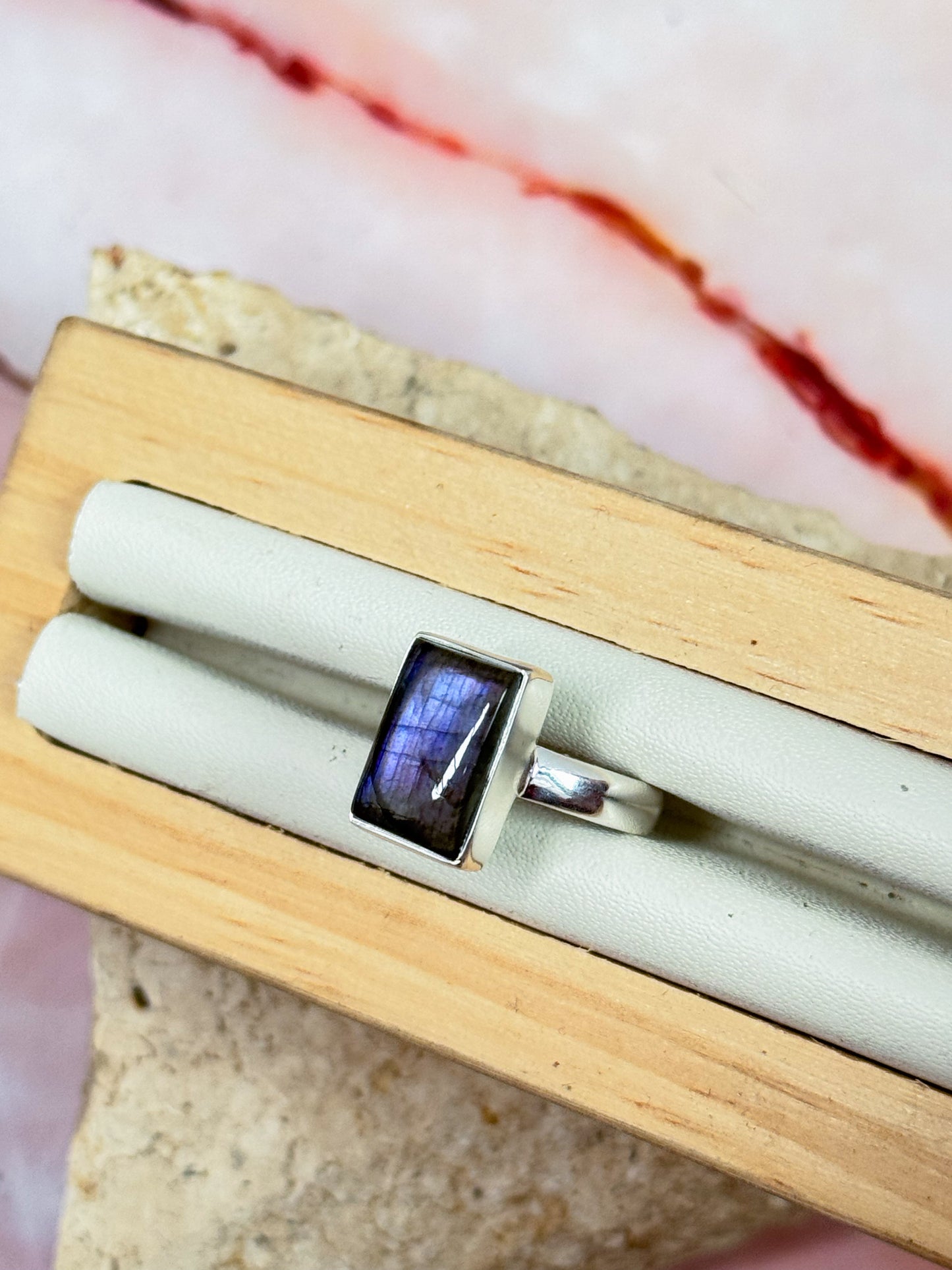 Purple Labradorite Rings