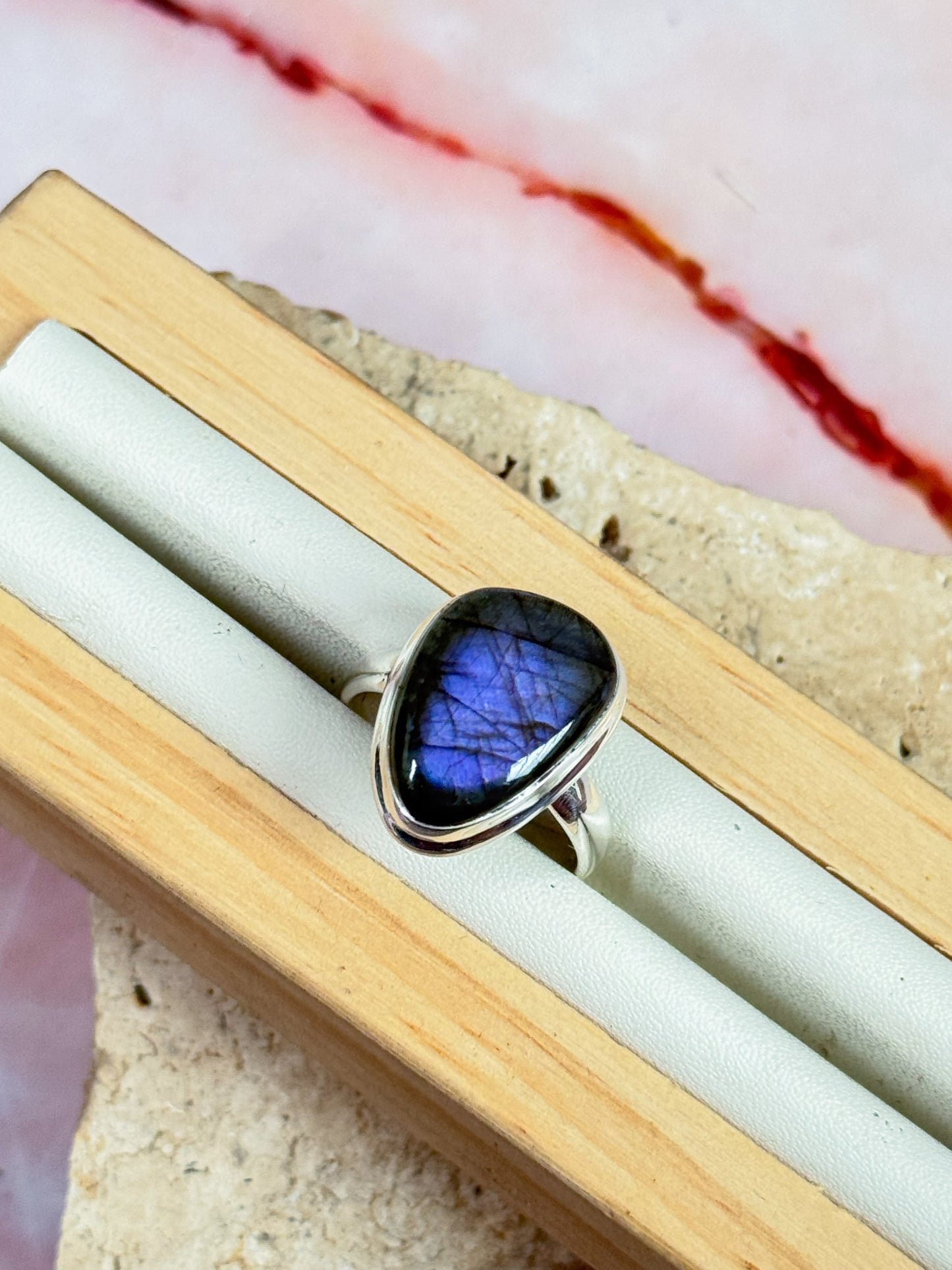 Purple Labradorite Rings
