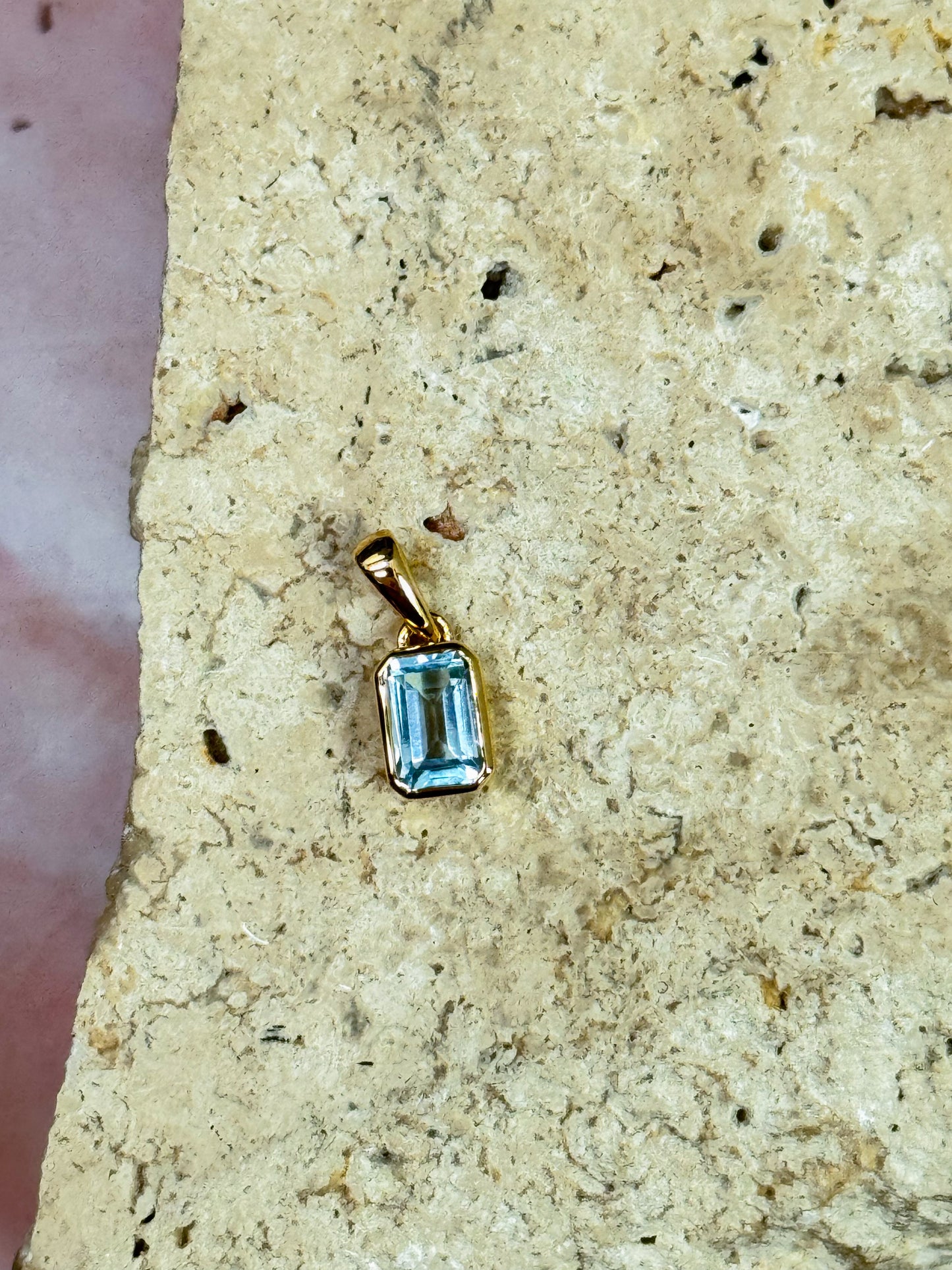 Dainty Blue Topaz Pendants (Drop 3)