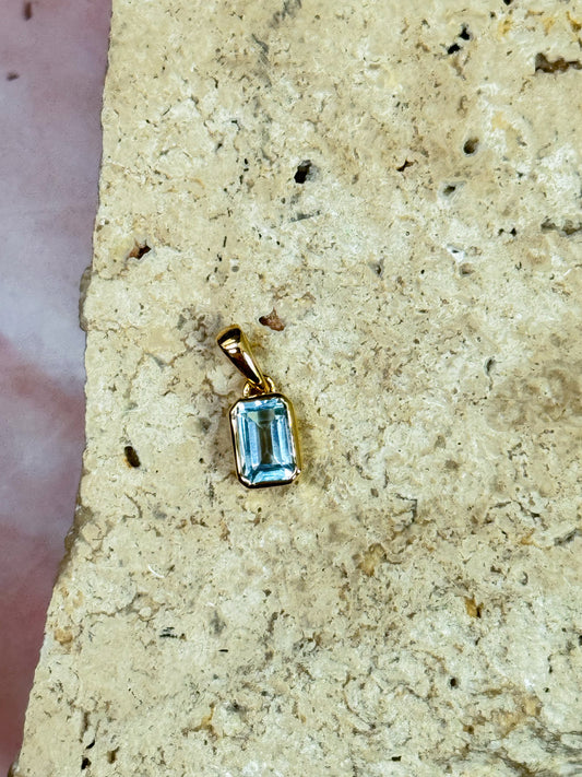 Dainty Blue Topaz Pendants (Drop 3)