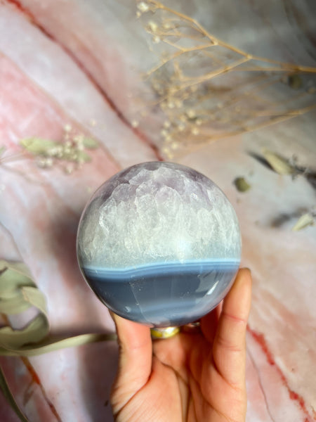 Amethyst and Agate Sphere