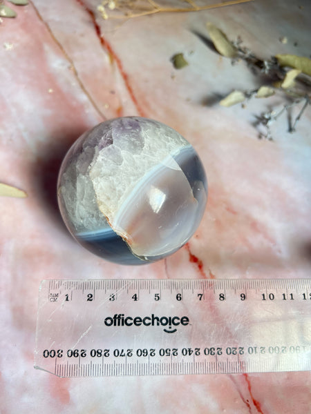 Amethyst and Agate Sphere