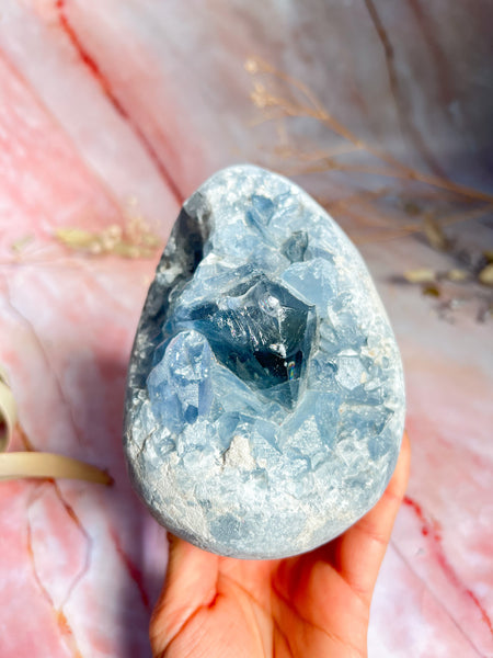 Celestite Geode Egg