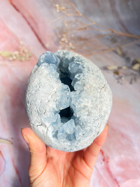 Celestite Geode Egg
