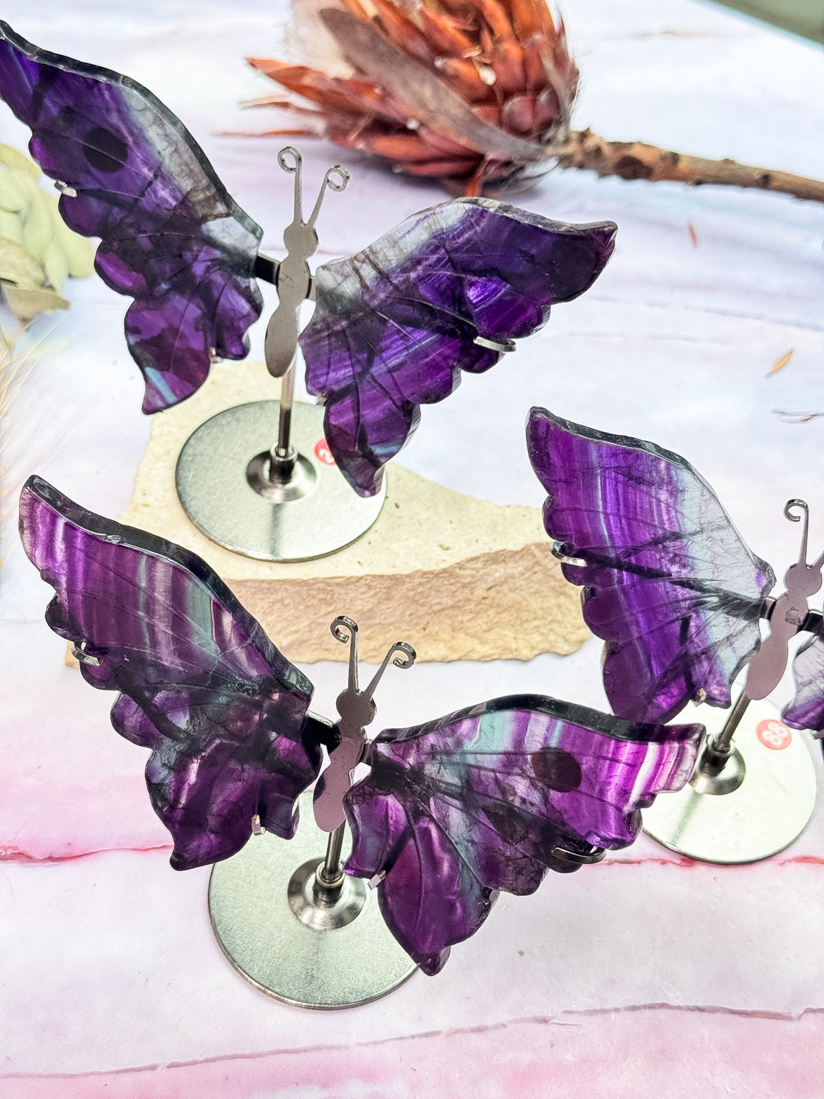 Fluorite Butterfly Wing Pairs