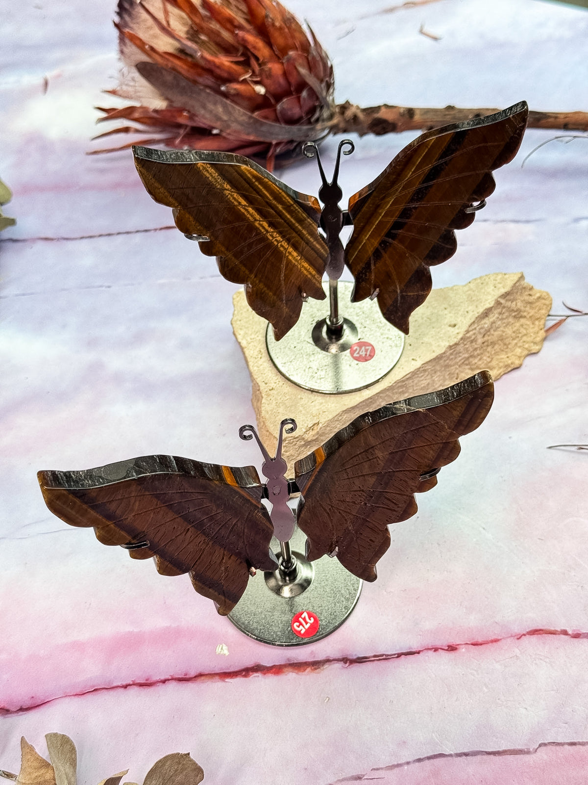 Gold Tigers Eye Butterfly Wing Pairs