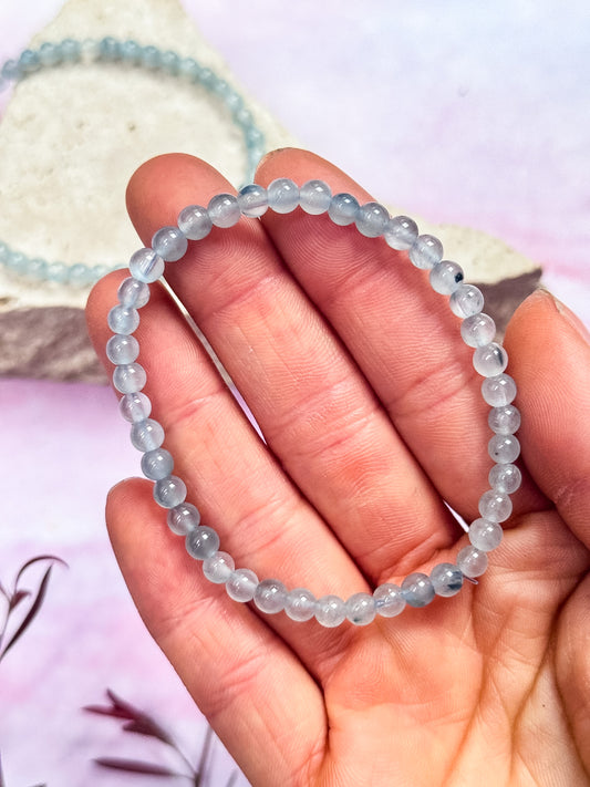 Blue Needle Hair Quartz Bracelet