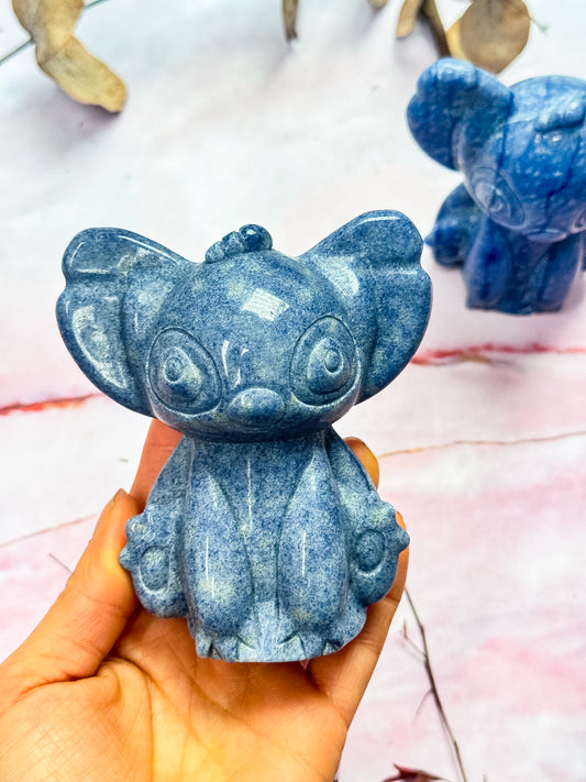 Blue Aventurine Stitch Carvings