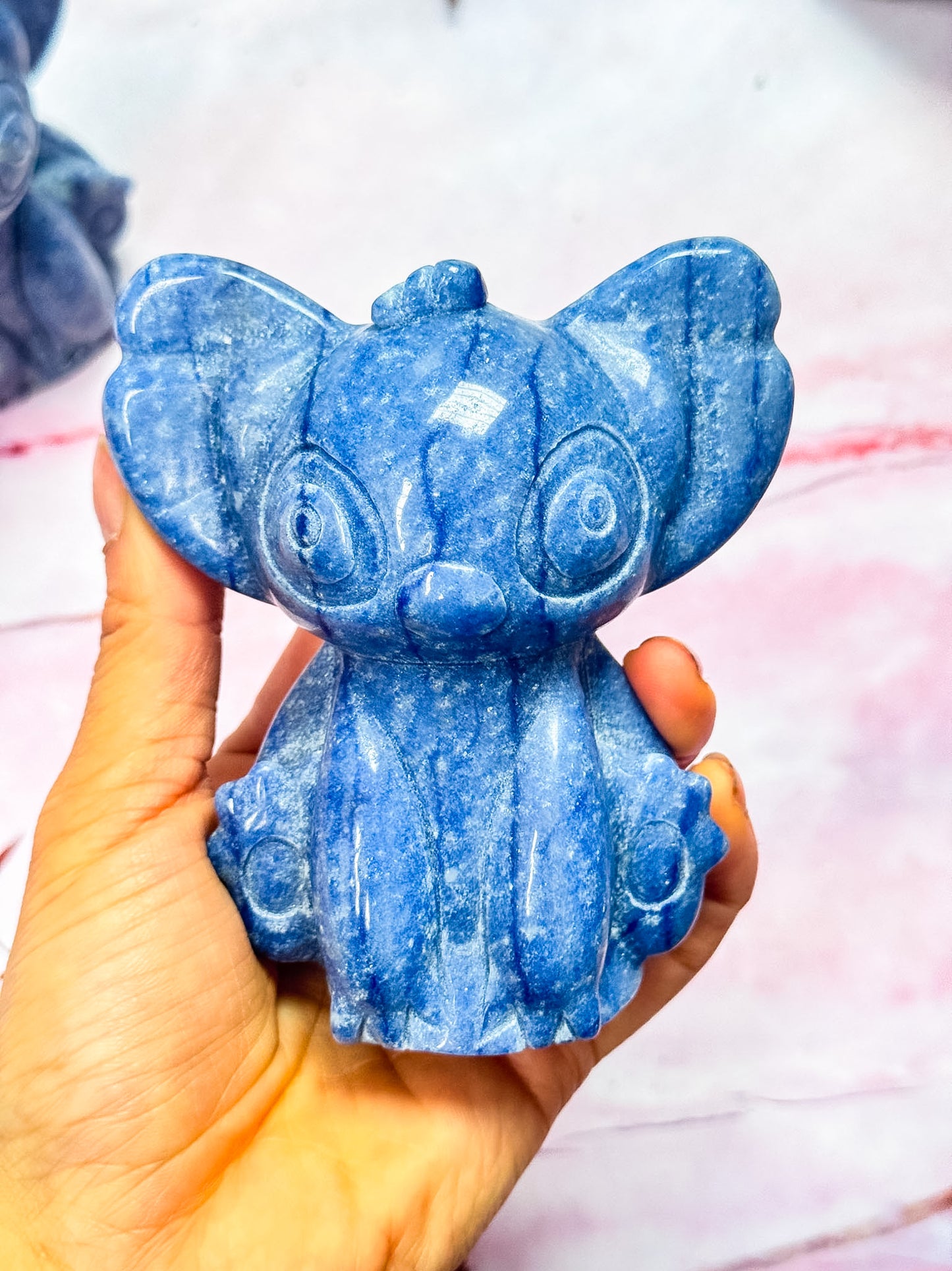 Blue Aventurine Stitch Carvings