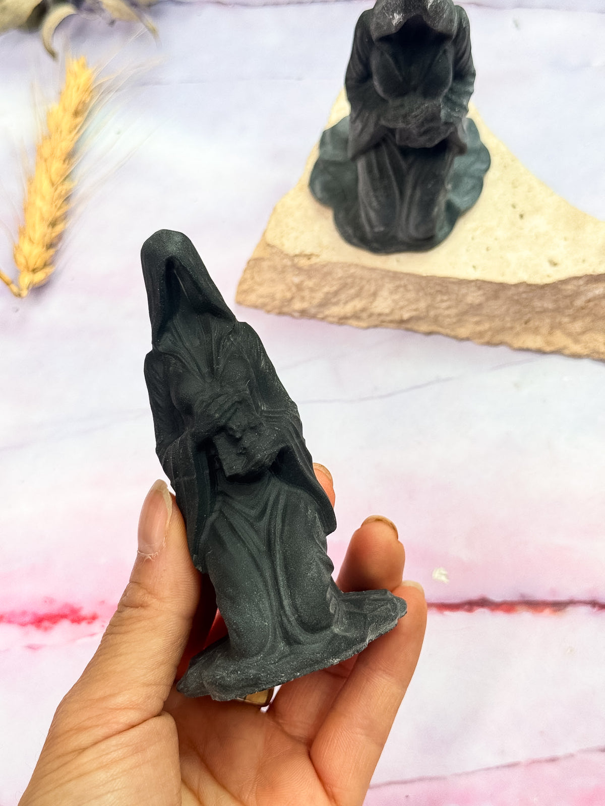 Obsidian Witch Carvings