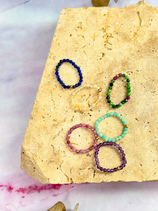 Faceted Bead Rings