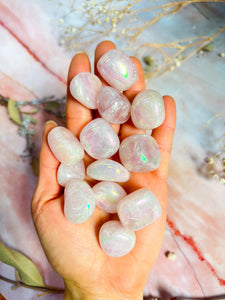 Aura Rose Quartz Tumbles
