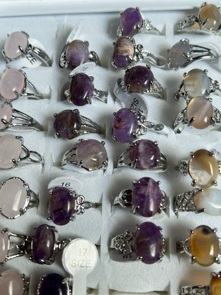 Amethyst Rings: Non-Sterling Silver
