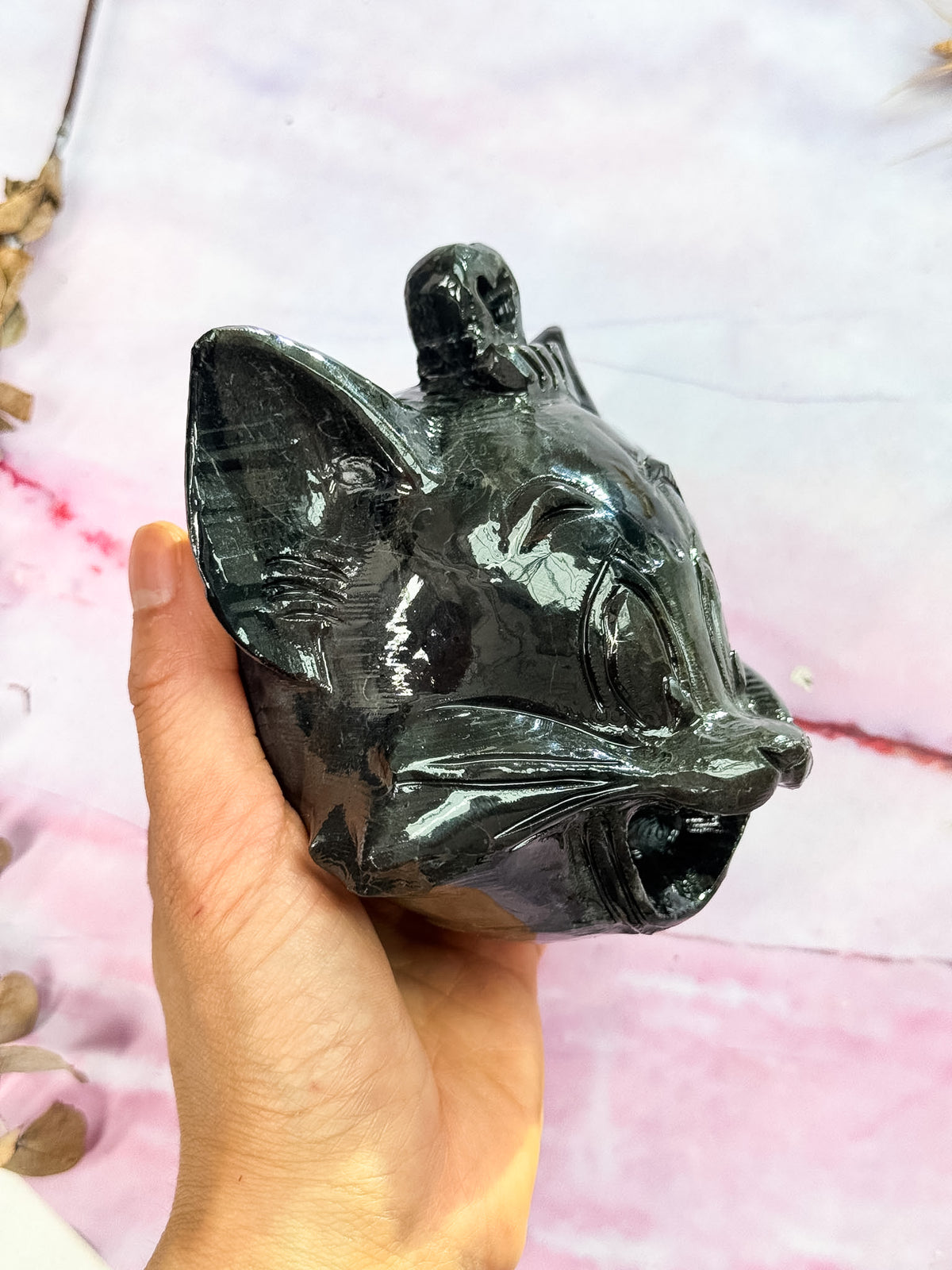 Black Jasper Tom and Jerry Carving