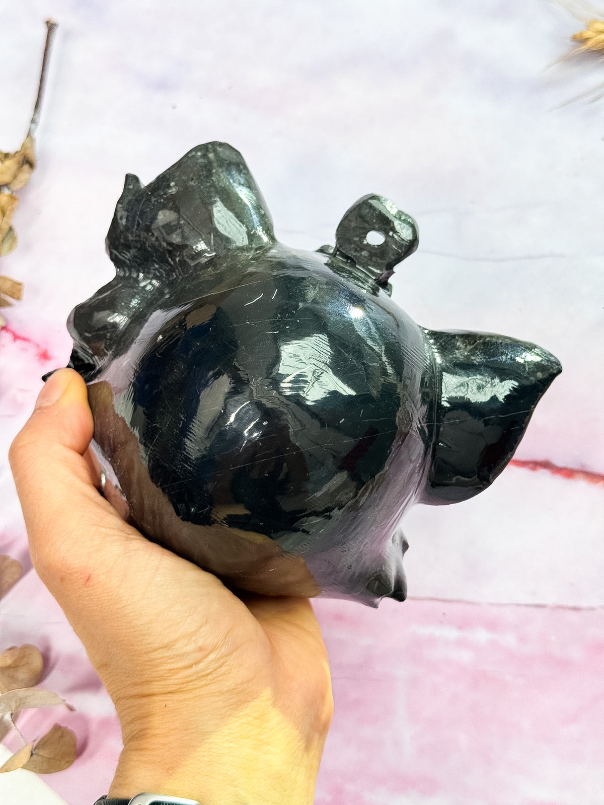 Black Jasper Tom and Jerry Carving