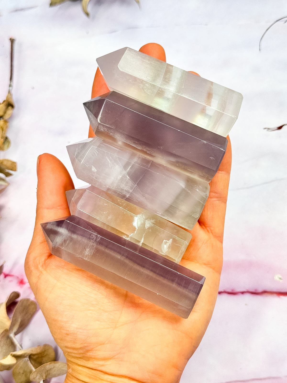 Pastel Fluorite Points