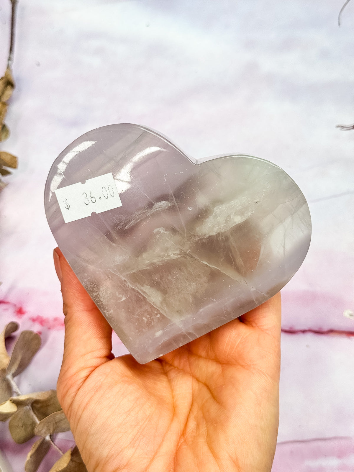 Pastel Fluorite Heart