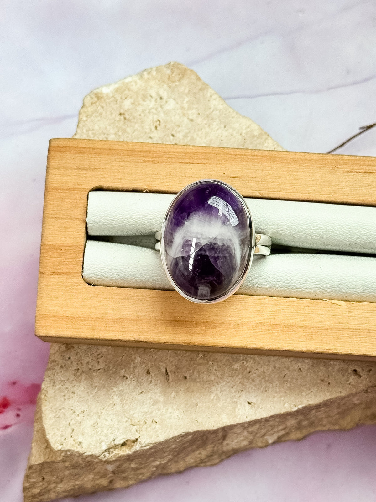 Chevron Amethyst Rings