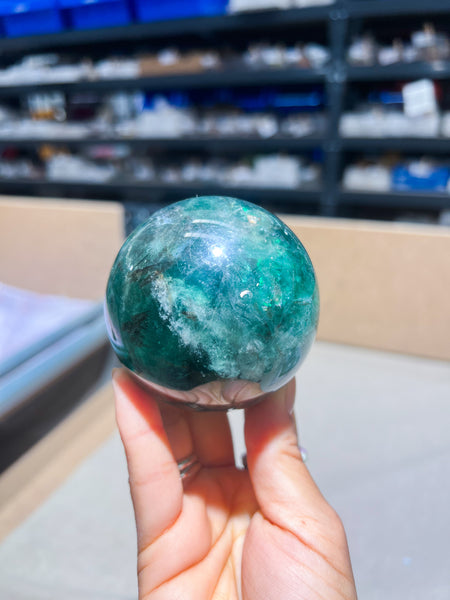 Blue and Green Fluorite Sphere