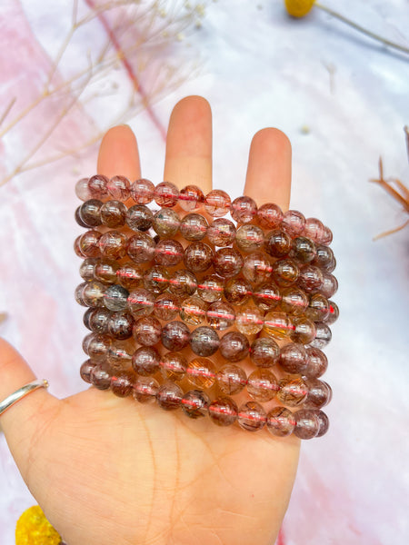 Copper Rutilated Quartz Bracelets