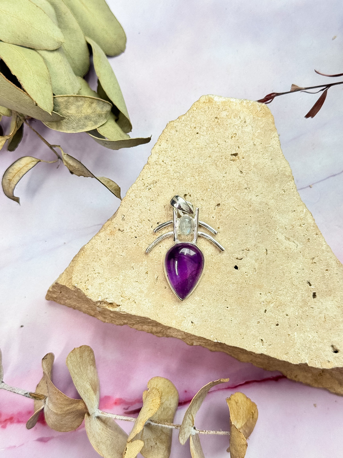 Amethyst and Moonstone Pendant
