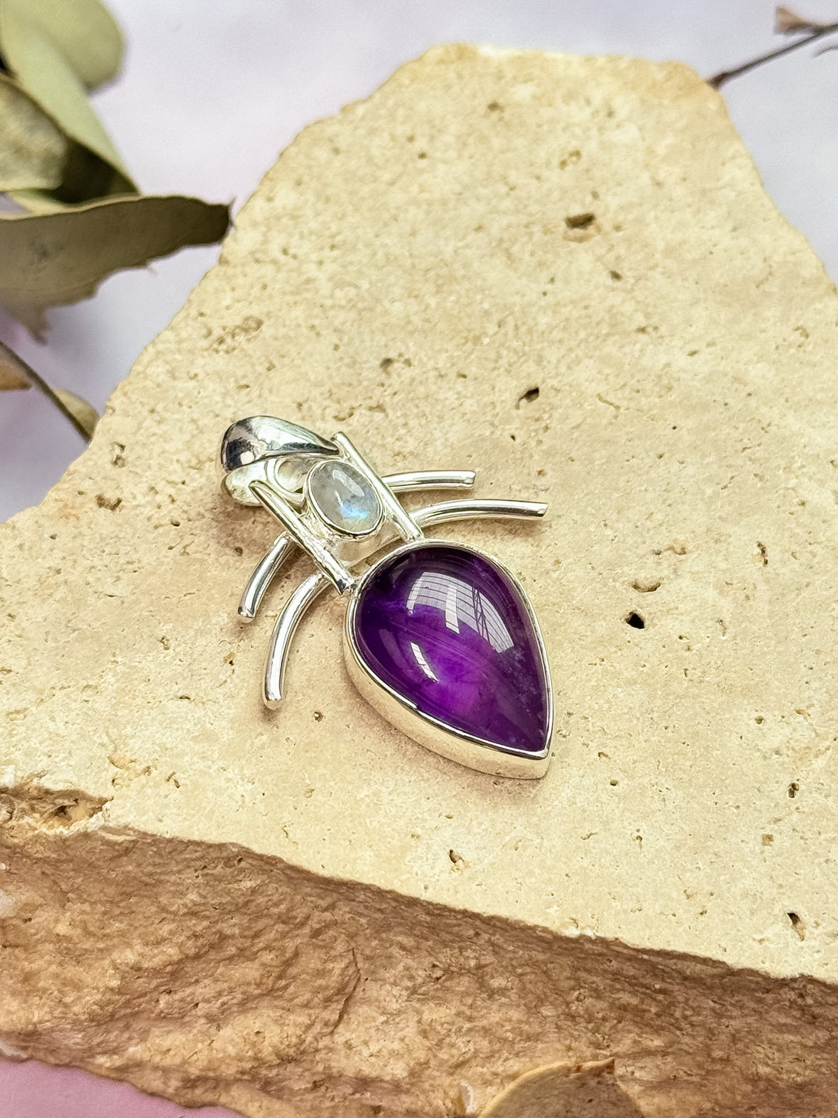 Amethyst and Moonstone Pendant