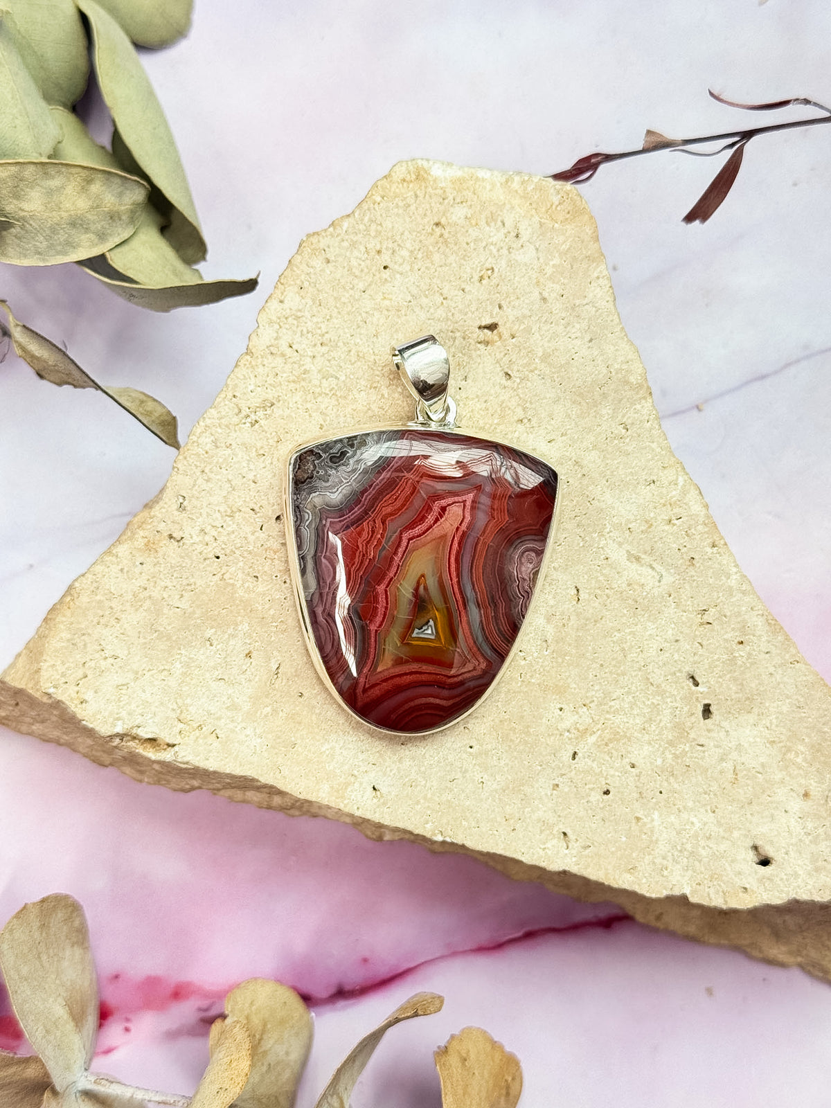 Laguna Crazy Lace Agate Pendant