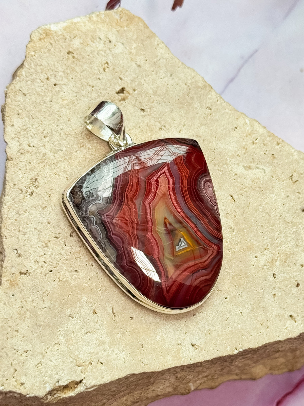 Laguna Crazy Lace Agate Pendant