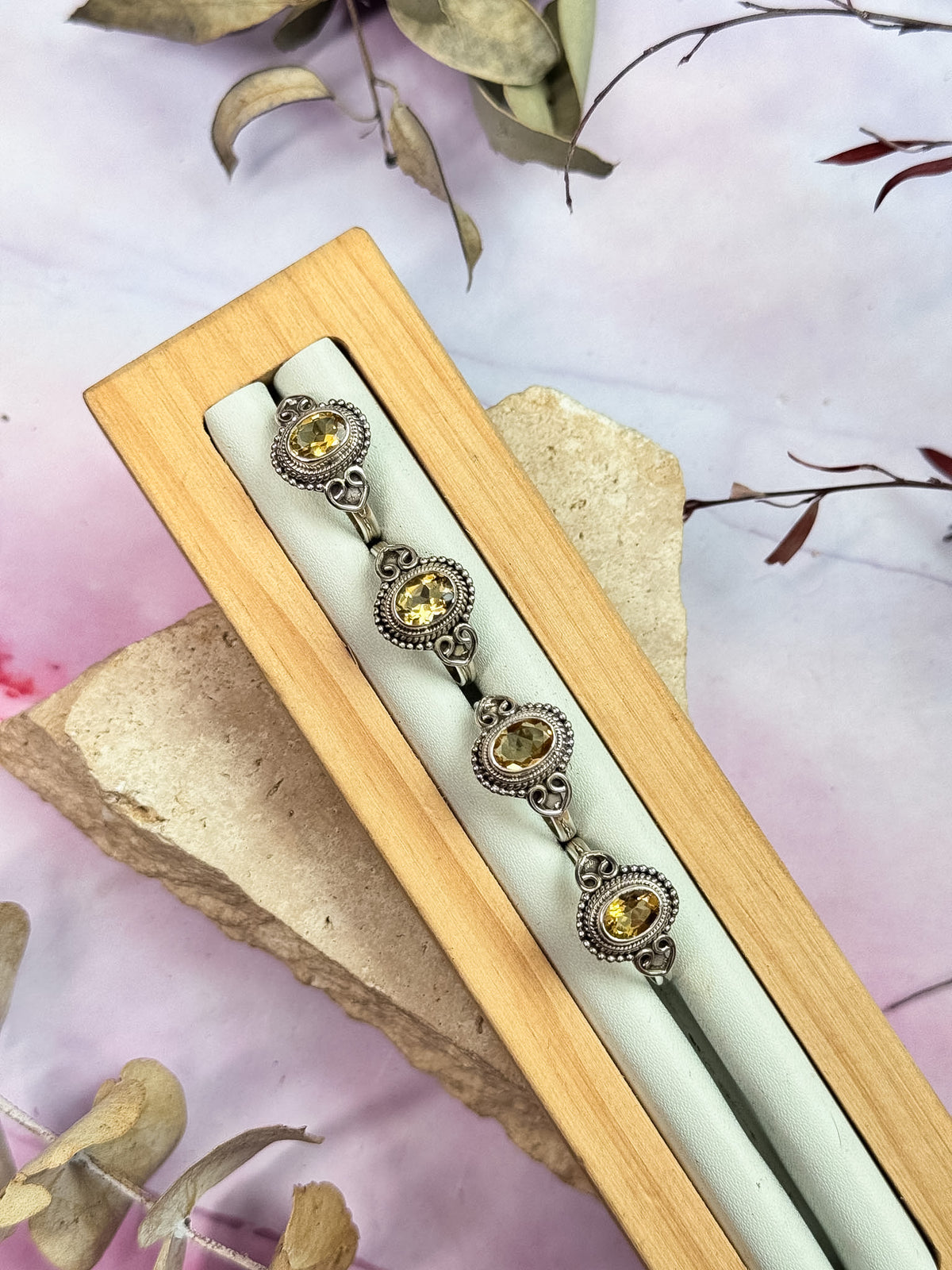 Filigree Citrine Rings