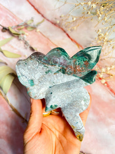 Ocean Jasper Fairy Carving