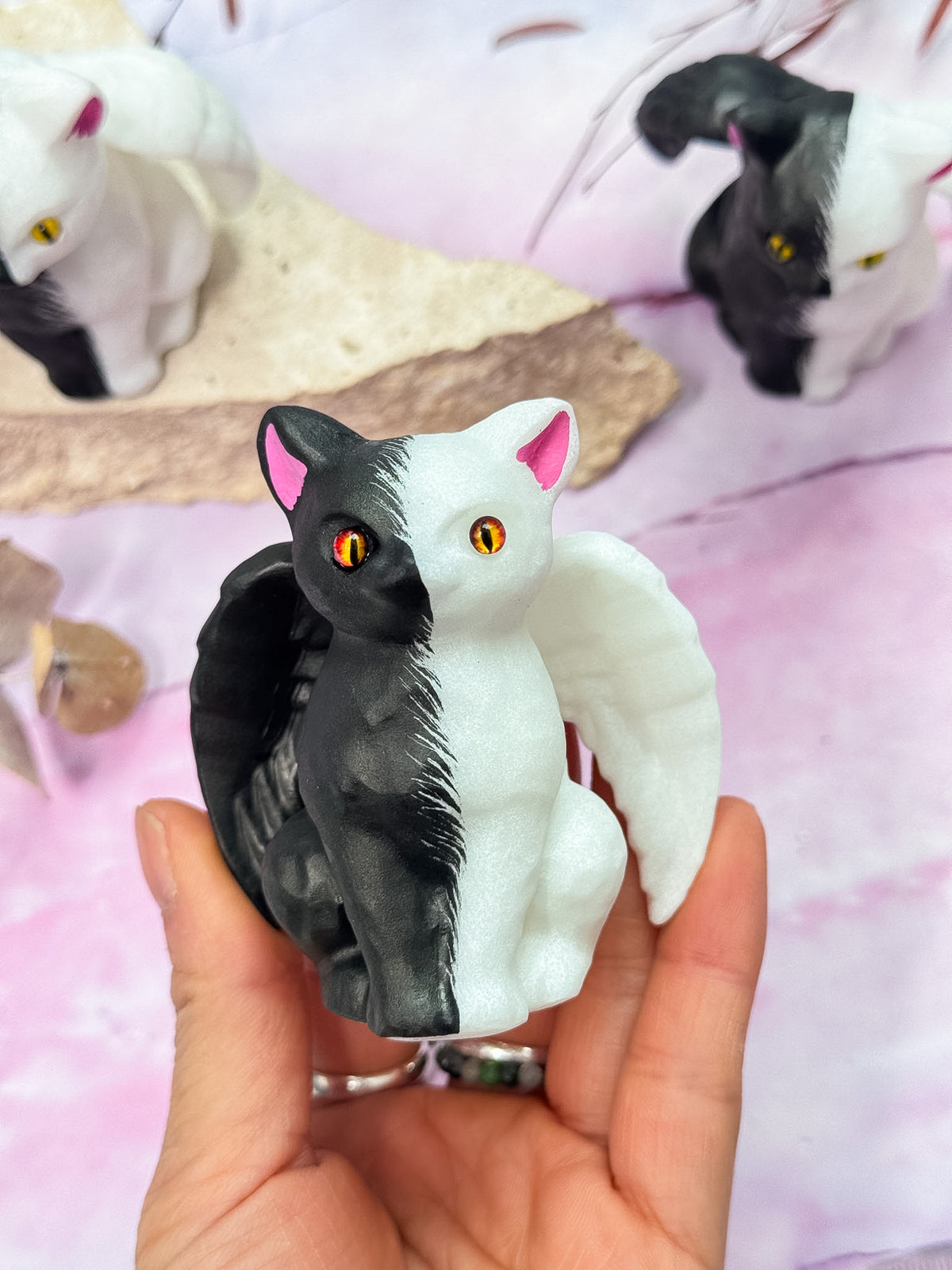 White Jade Flying Cats